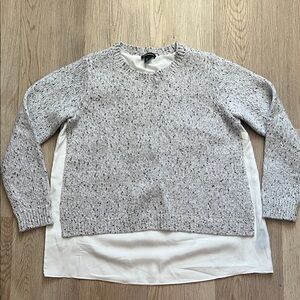 Club Monaco Speckled Gray Crew Neck Sweater